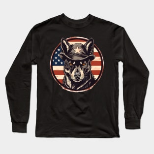 Patriotic Akita Long Sleeve T-Shirt